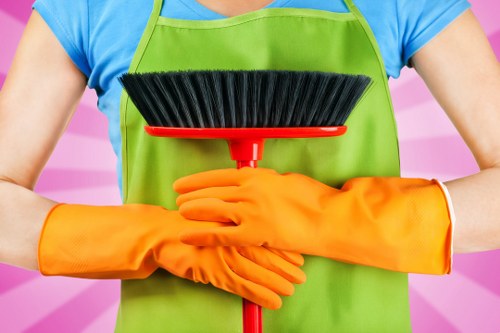 Crofton Park carpet cleaners reviewing on-site safety procedures before work