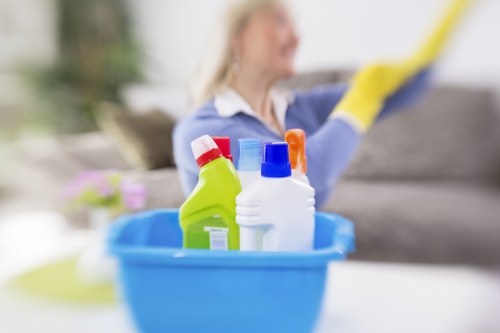 Local carpet cleaners in Crofton Park preparing a fabric cleaning service