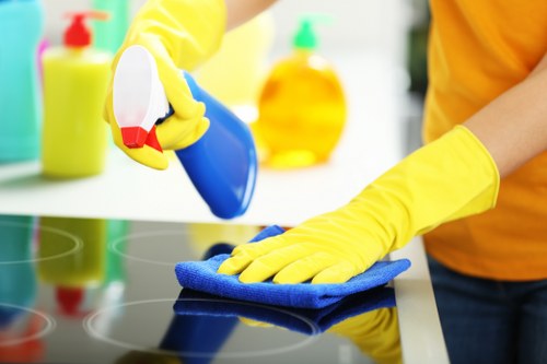 Technician treating carpet stains in Crofton Park